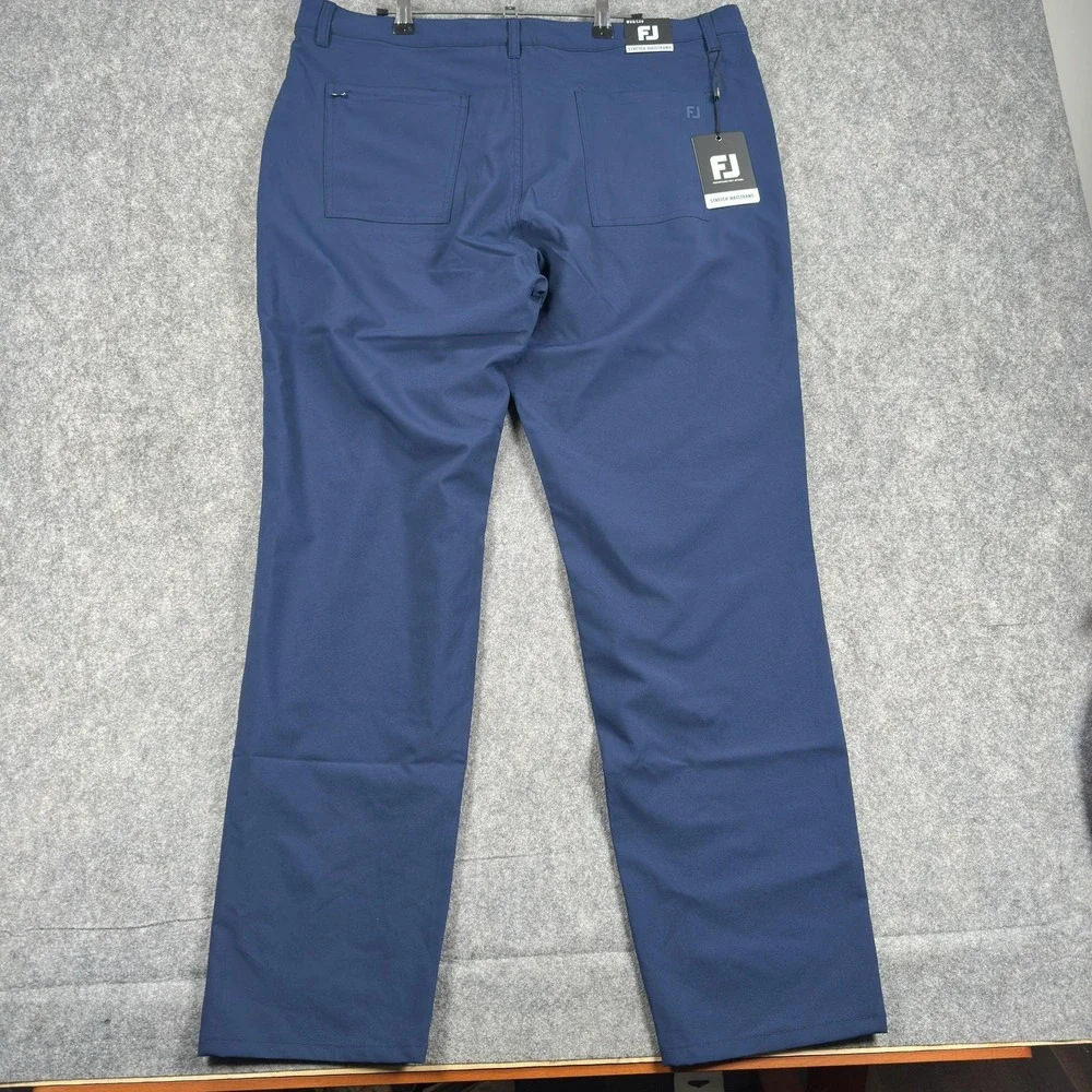 FootJoy Pants Mens 38x30 Blue Moxie 5 Pocket Performance Golf Khakis Stretch - Picture 8 of 15